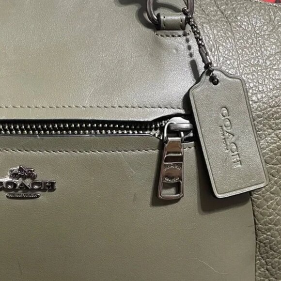 PRAIRIE SATCHEL (COACH F56818) Sage Green/DARK GUNMETAL EUC - Picture 5 of 16